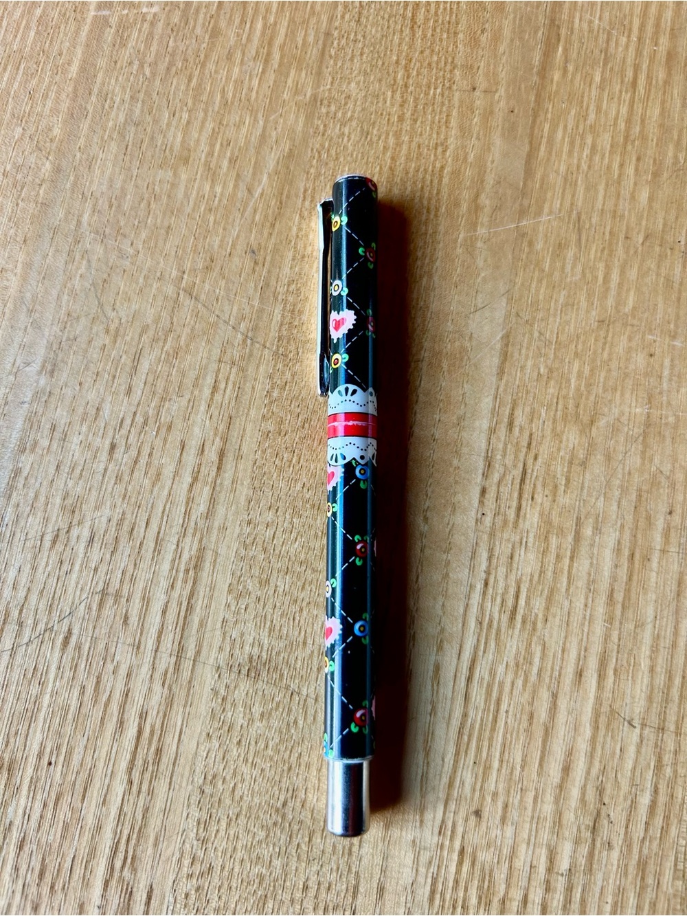 Mary Engelbreit Refillable Black Floral 💐Decorative Pen
